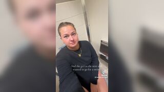 BBW pooping while restroom flooded, ScatKings.com Scat Porn 7 ScatKings.com Scat Porn