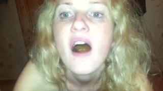 Blonde swallowing shit, ScatKings.com Scat Porn 2 ScatKings.com Scat Porn