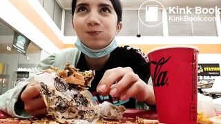 Cute girl eating shit sandwich in public, ScatKings.com Scat Porn 25 ScatKings.com Scat Porn