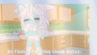 Cyan is washing dishes as she soils her diaper, ScatKings.com Scat Porn 11 ScatKings.com Scat Porn