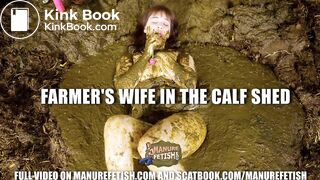 Farmer's Wife in the calf shed - cowshit orgasm, ScatKings.com Scat Porn 1 ScatKings.com Scat Porn