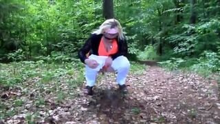 German lady defecates in the woods, ScatKings.com Scat Porn 16 ScatKings.com Scat Porn
