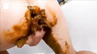 Girl smear shit on butt and cunt masturbating with dildo and fisting, ScatKings.com Scat Porn 11 ScatKings.com Scat Porn