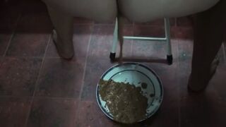 Latina shitting diarrhea on plate, ScatKings.com Scat Porn 17 ScatKings.com Scat Porn