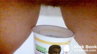 Peeing and Pooping in Cup, ScatKings.com Scat Porn 2 ScatKings.com Scat Porn