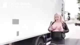 Poop and pee lying on her back at roadside, ScatKings.com Scat Porn 16 ScatKings.com Scat Porn