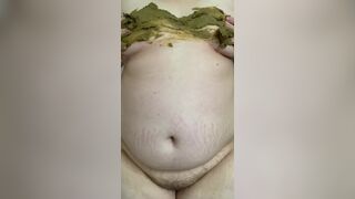 SSBBW smears her green shit on her big belly and tits, ScatKings.com Scat Porn 12 ScatKings.com Scat Porn