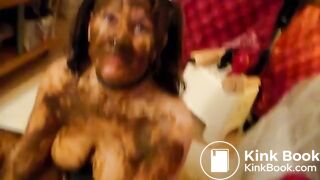 Shit covered slut wife as living toilet for her husband, ScatKings.com Scat Porn 1 ScatKings.com Scat Porn