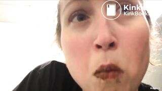 Shitting and tasting scat in public restroom, ScatKings.com Scat Porn 1 ScatKings.com Scat Porn