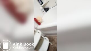 Trying to poop on the toilet - A touch of shit, ScatKings.com Scat Porn 17 ScatKings.com Scat Porn