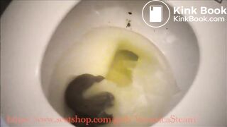 Veronica dropping giant logs into her toilet, ScatKings.com Scat Porn 9 ScatKings.com Scat Porn