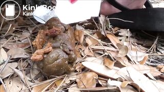 her neat ass poоped a giant maggot in the forest, ScatKings.com Scat Porn 8 ScatKings.com Scat Porn