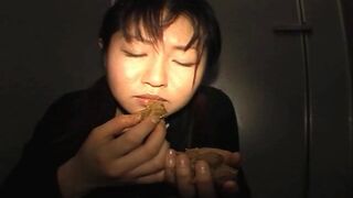 japanese teen struggles to eat shit in public toilet, ScatKings.com Scat Porn 13 ScatKings.com Scat Porn