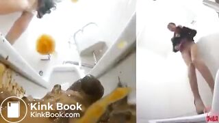 many girls poop in same broken toilet japanese, ScatKings.com Scat Porn 1 ScatKings.com Scat Porn